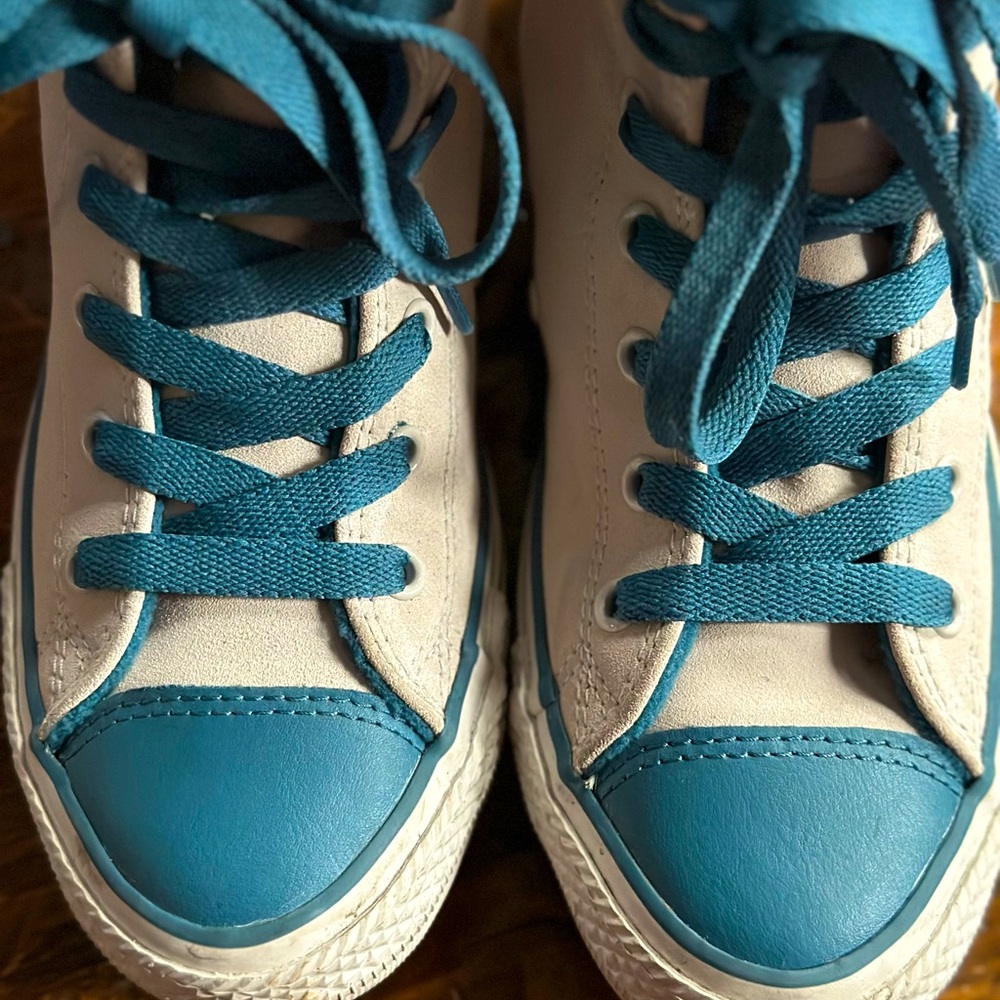 Converse CTAS Kid’s/Junior Hi Top Cream/Green Suede Sneaker 658145C US 4 / EU 36